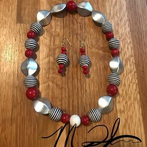 Necklace and earrings